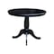 International Concepts Round 36 in Round Top Pedestal Table, 28.9 inH, Black, 36 in W, 36 in L, 29.1 in H, Wood, Black K46-36RT - alternate 6